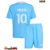Camisa de Futebol Inter Miami Lionel Messi #10 Equipamento Alternativo Infantil 2025-26 Manga Curta (+ Calças curtas)